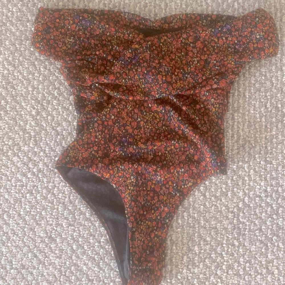 Leith Size XS Floral Bodysuit